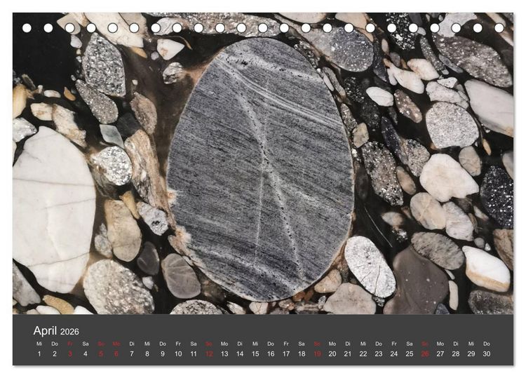 Produktbild: Stein, Kunst der Natur (Tischkalender 2026 DIN A5 quer), CALVENDO Monatskalender