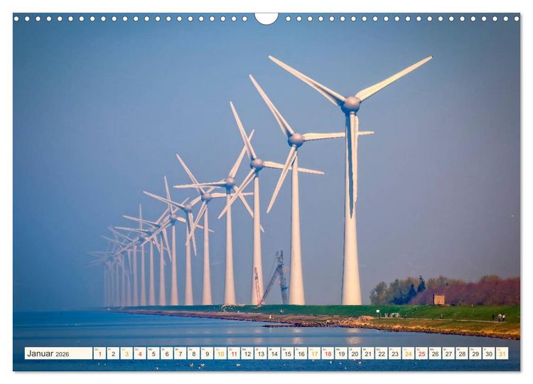 Produktbild: Windrad - Fluch und Segen (Wandkalender 2026 DIN A3 quer), CALVENDO Monatskalender