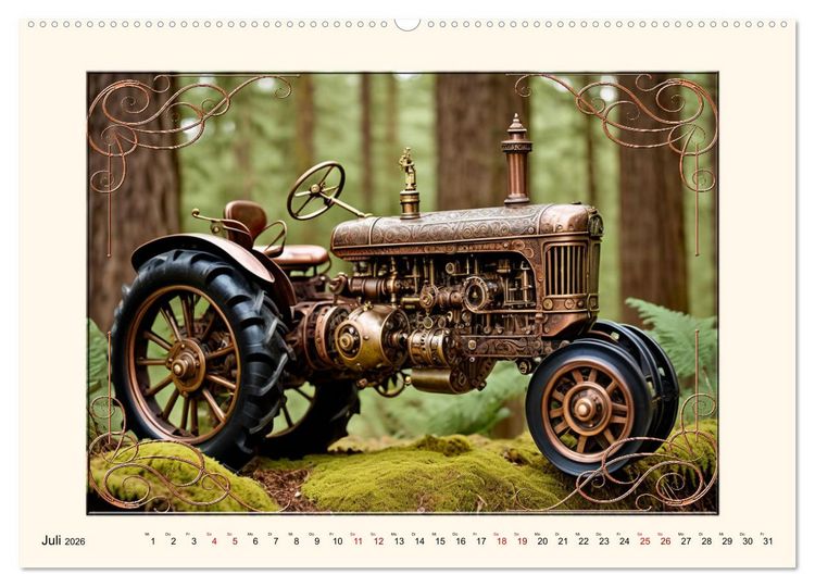 Produktbild: Steampunk Traktoren (Wandkalender 2026 DIN A2 quer), CALVENDO Monatskalender