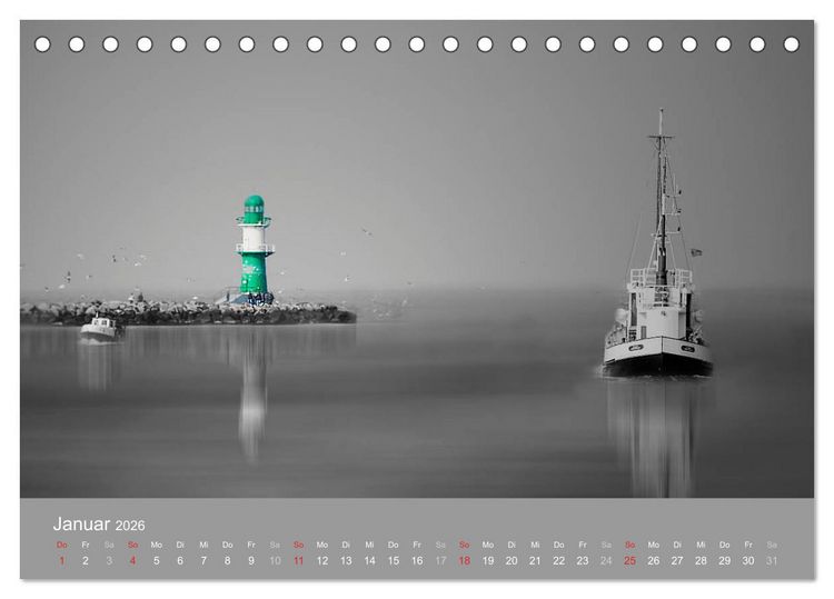 Produktbild: H&auml;fen der Ostsee (Tischkalender 2026 DIN A5 quer), CALVENDO Monatskalender