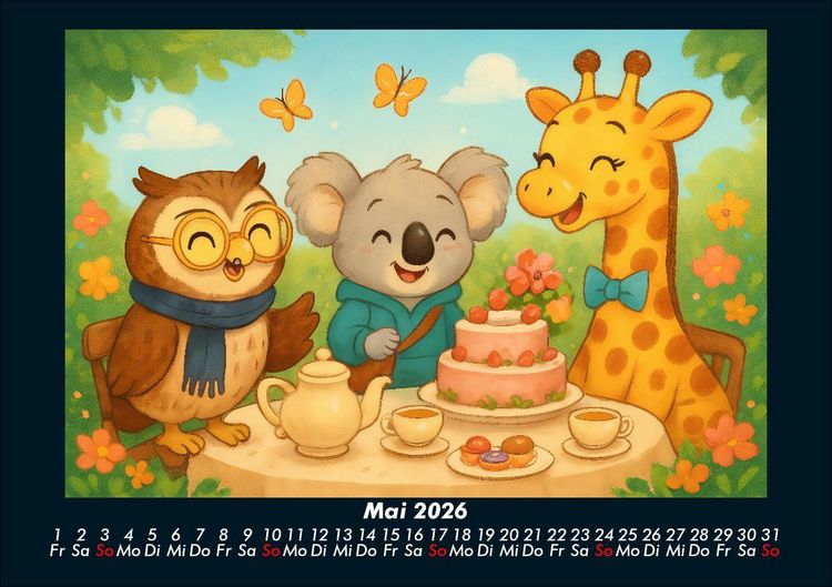 Produktbild: Ollie, Kiki & Nala - Fest der Freundschaft 2026 Fotokalender DIN A5