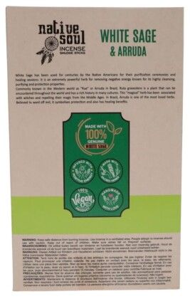 Produktbild: Green Tree Native Soul Smudge Incense "White Sage & Aaruda" 15gr. (8 Sticks)