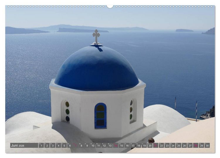 Produktbild: Santorini - Insel ewiger Liebe (hochwertiger Premium Wandkalender 2026 DIN A2 quer), Kunstdruck in Hochglanz