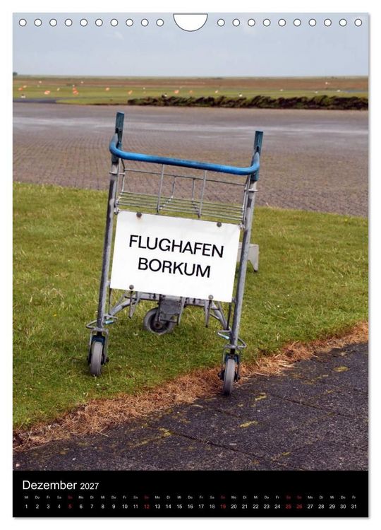 Produktbild: Borkum (Wandkalender 2027 DIN A4 hoch), CALVENDO Monatskalender