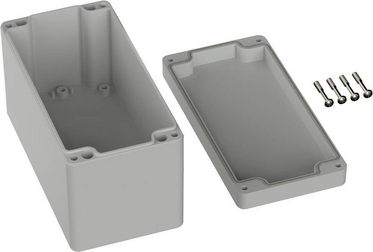 Produktbild: TRU COMPONENTS TC-9065668 Industrie-Geh&auml;use 160 x 80 x 90 ABS Lichtgrau (RAL 7035) 1St.