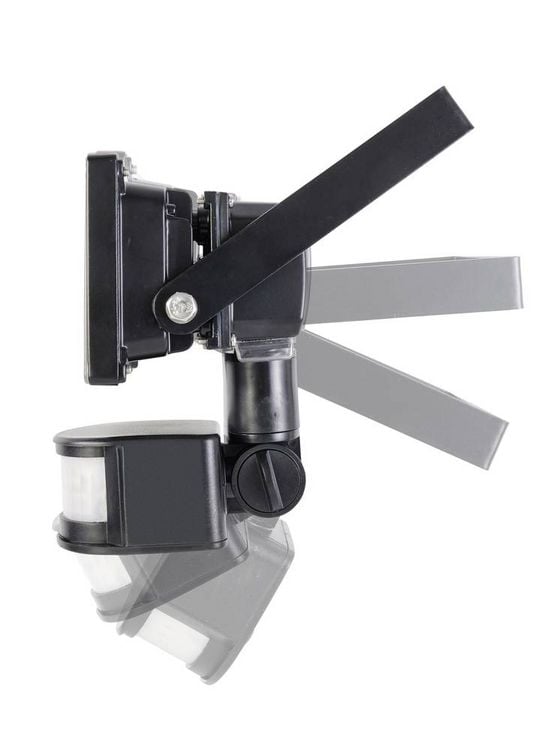Produktbild: Sygonix SY-5461108 Solar-Spot mit Bewegungsmelder 10W Leuchtfarben: Neutralwei&szlig;