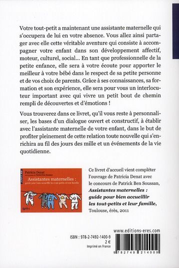 Produktbild: Livret d'accueil pour les parents