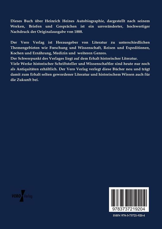 Produktbild: Heinrich Heines Autobiographie