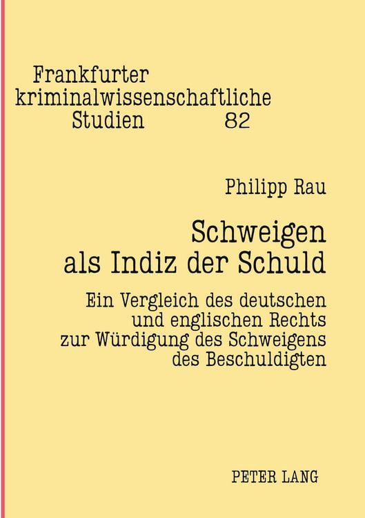 Produktbild: Schweigen als Indiz der Schuld