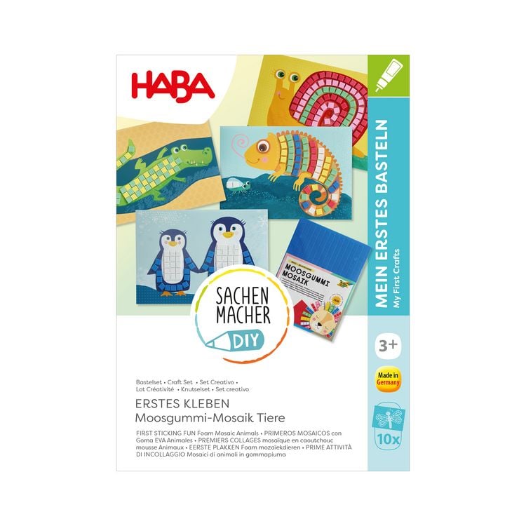Produktbild: HABA 2013218 - SachenMacher DIY: Erstes Kleben Moosgummi-Mosaik Tiere, Erstes Basteln