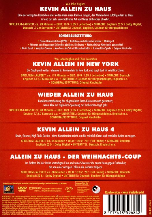 Produktbild: Kevin 1-5 - Allein zu Haus [5 DVDs]