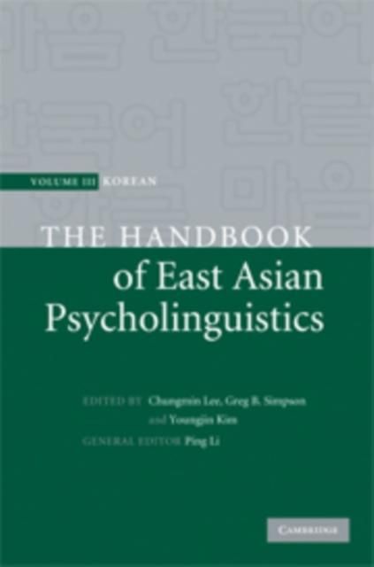 Produktbild: Handbook of East Asian Psycholinguistics: Volume 3, Korean