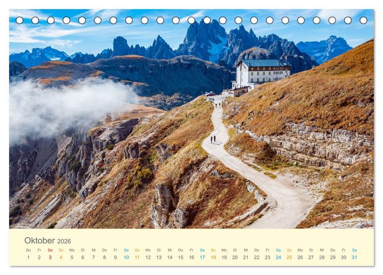 Produktbild: Wanderwege - zu Fu&szlig; in Europa (Tischkalender 2026 DIN A5 quer), CALVENDO Monatskalender