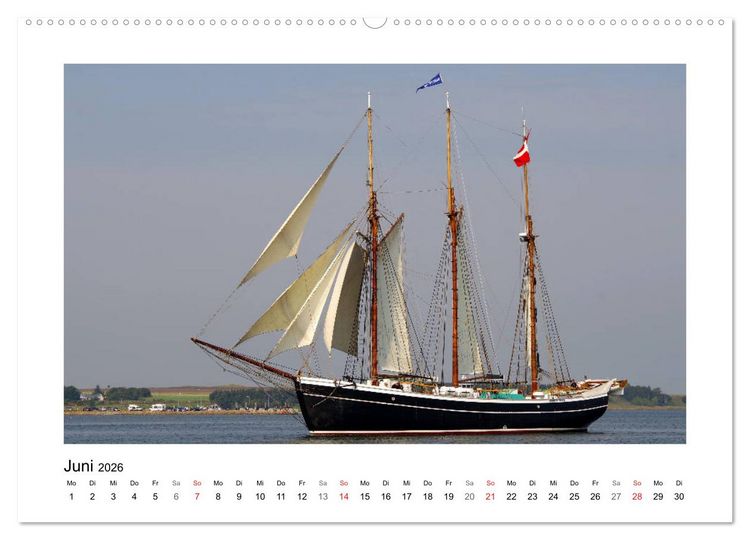 Produktbild: Segelschiffe auf dem Limfjord (hochwertiger Premium Wandkalender 2026 DIN A2 quer), Kunstdruck in Hochglanz