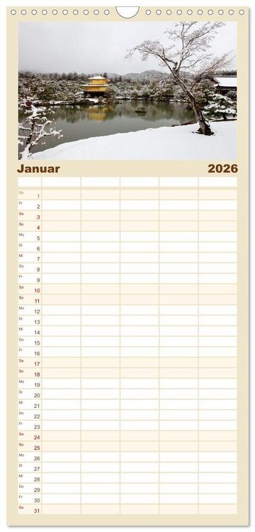 Produktbild: Familienplaner 2026 - Japan - zwischen Tradition und Moderne mit 5 Spalten (Wandkalender, 21 x 45 cm) CALVENDO