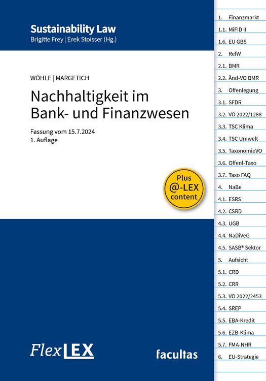 Produktbild: FlexLex Nachhaltigkeit im Bank- und Finanzwesen
