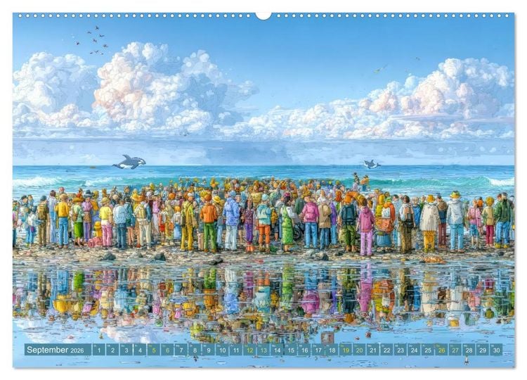 Produktbild: Am Wasser - Bei Sturm und Sonnenschein (hochwertiger Premium Wandkalender 2026 DIN A2 quer), Kunstdruck in Hochglanz