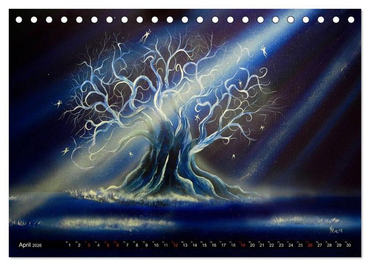 Produktbild: Traumbaumwelten - Gem&auml;lde von Conny Krakowski (Tischkalender 2026 DIN A5 quer), CALVENDO Monatskalender