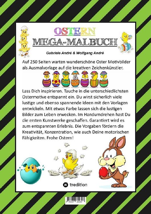 Produktbild: Mega Malbuch - Frohe Ostern - 250 Lustige Motive - Osterhasen - K&uuml;ken - Ostereier - Viele Oster&uuml;berraschungen