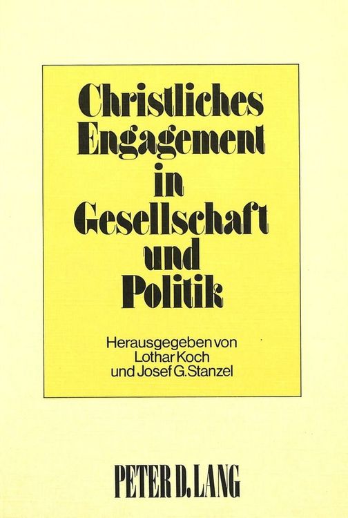 Produktbild: Christliches Engagement in Gesellschaft und Politik