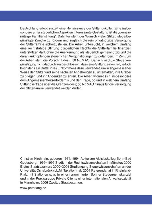 Produktbild: Gemeinn&uuml;tzige Familienstiftung