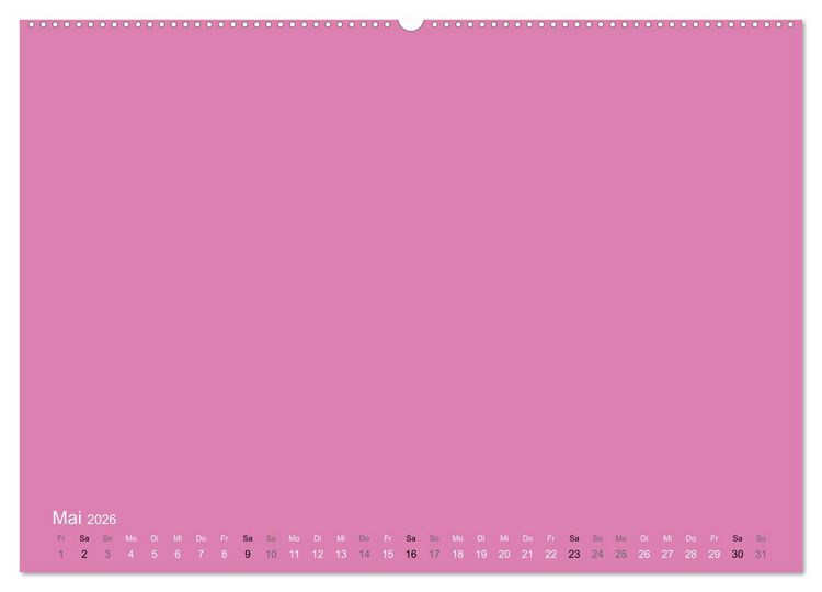 Produktbild: Bastelkalender - Pink (Wandkalender 2026 DIN A2 quer), CALVENDO Monatskalender