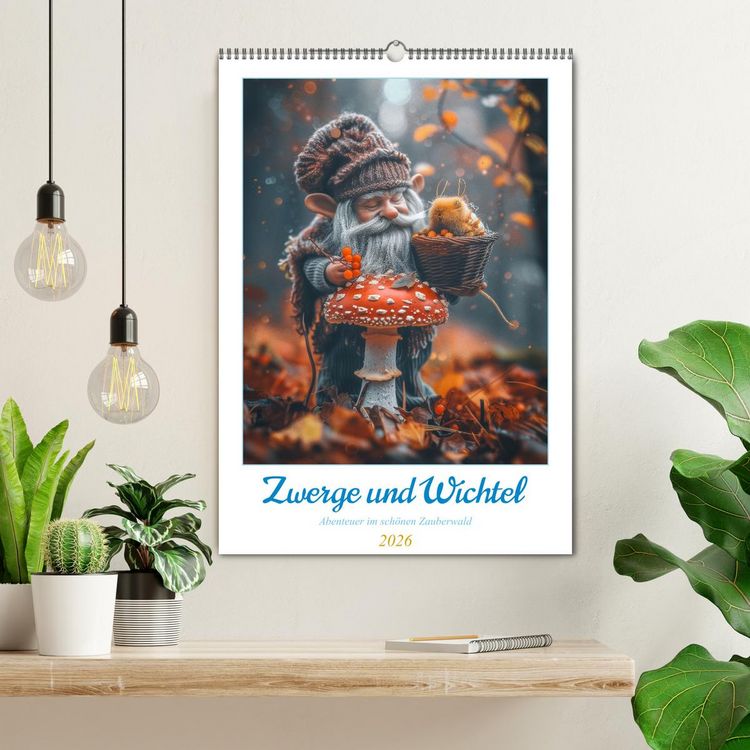 Produktbild: Zwerge und Wichtel (Wandkalender 2026 DIN A2 hoch), CALVENDO Monatskalender