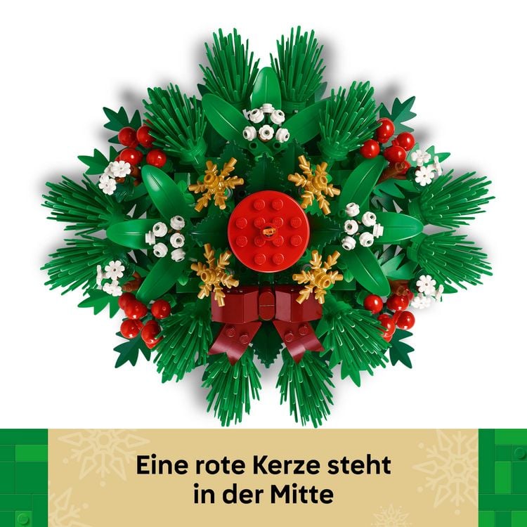 Produktbild: LEGO 40743 Weihnachtsgesteck, Spielzeug f&uuml;r M&auml;dchen und Jungen, DIY Set