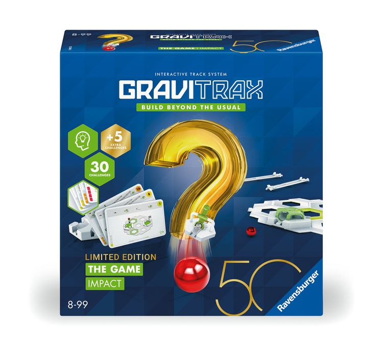 Produktbild: Ravensburger GraviTrax The Game Impact 50 Jahre - Logikspiel f&uuml;r Kugelbahn Fans , Konstruktionsspielzeug f&uuml;r Kinder ab 8 Jahren