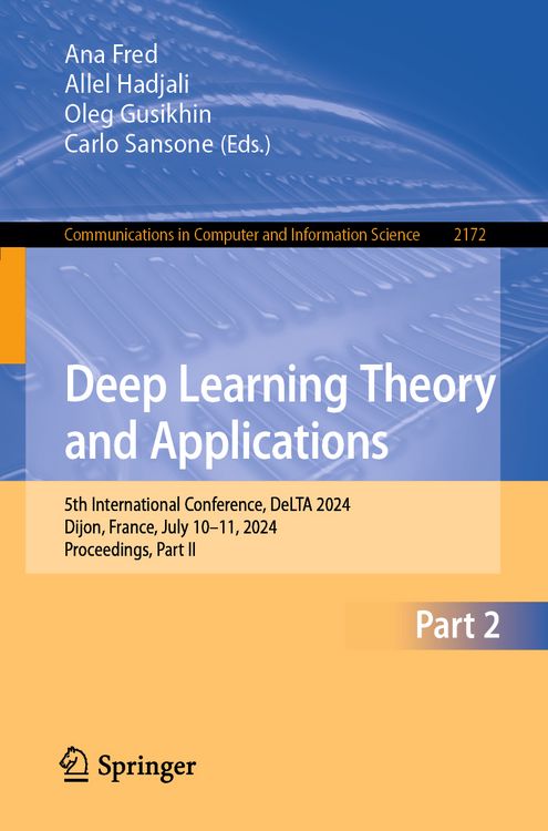 Produktbild: Deep Learning Theory and Applications