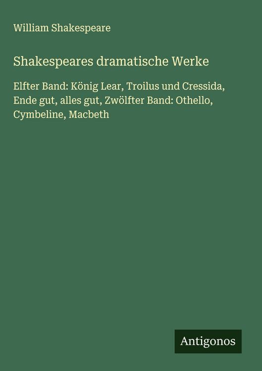 Produktbild: Shakespeares dramatische Werke