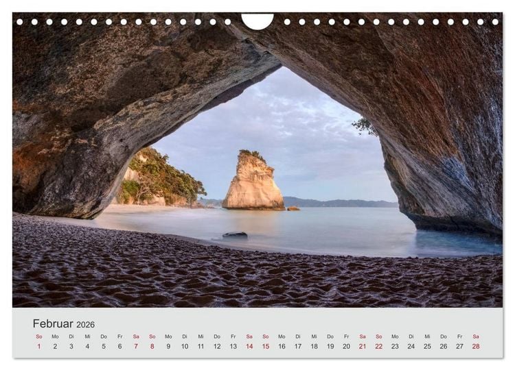 Produktbild: Neuseeland - Eine fotografische Rundreise von Nord nach S&uuml;d (Wandkalender 2026 DIN A4 quer), CALVENDO Monatskalender