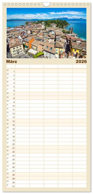 Produktbild: Familienplaner 2026 - Gardasee - lago di Garda by Sascha Ferrari mit 5 Spalten (Wandkalender, 21 x 45 cm) CALVENDO