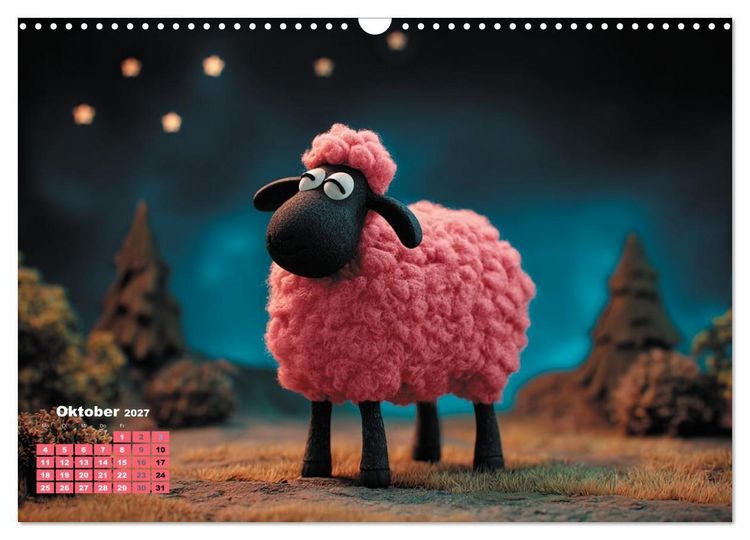 Produktbild: Vom Gl&uuml;ck ein Schaf zu sein (Wandkalender 2027 DIN A3 quer), CALVENDO Monatskalender