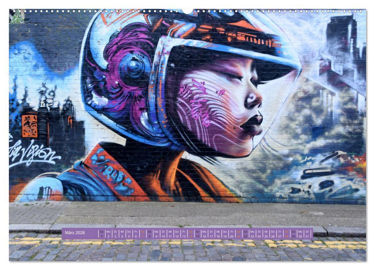 Produktbild: Streetart-Kunst, die die Stra&szlig;en Londons atmen l&auml;sst (hochwertiger Premium Wandkalender 2026 DIN A2 quer), Kunstdruck in Hochglanz