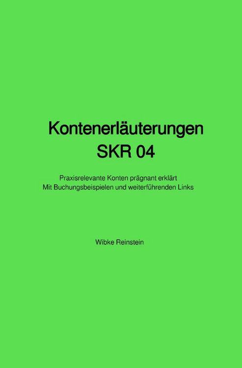 Produktbild: Kontenerl&auml;uterungen SKR 04
