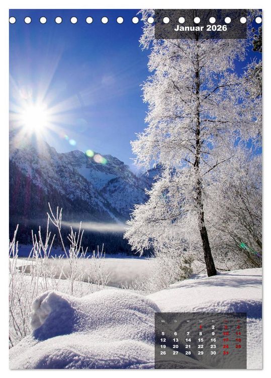 Produktbild: Die Traumhaften Seen der Alpen (Tischkalender 2026 DIN A5 hoch), CALVENDO Monatskalender