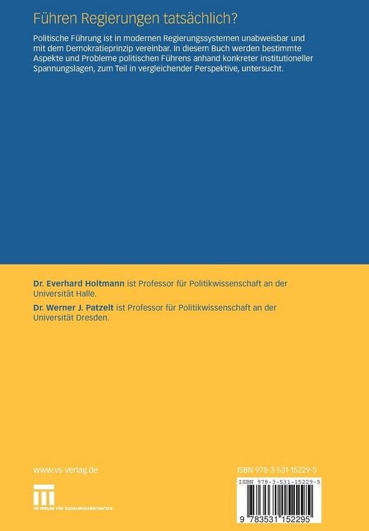 Produktbild: F&uuml;hren Regierungen tats&auml;chlich?