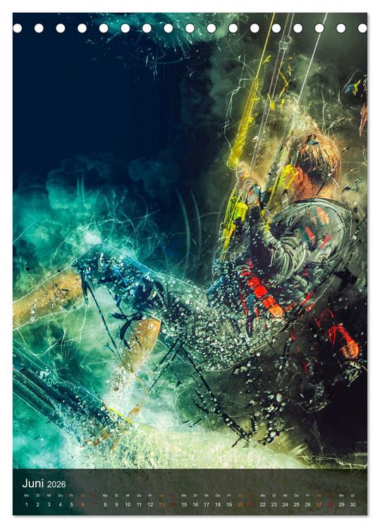 Produktbild: Kitesurfen - einfach cool (Tischkalender 2026 DIN A5 hoch), CALVENDO Monatskalender