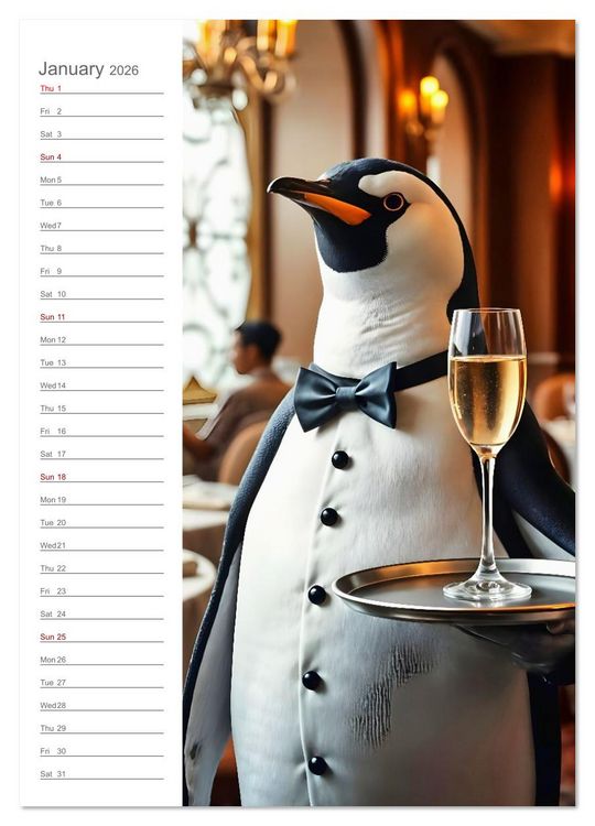 Produktbild: When animals do the job - Animal career days with a twist (Wall Calendar 2026 DIN A2 portrait), CALVENDO 12 Month Wall Calendar