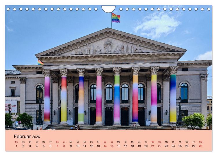 Produktbild: M&uuml;nchen - Unterwegs in der bayrischen Landeshauptstadt (Wandkalender 2026 DIN A4 quer), CALVENDO Monatskalender