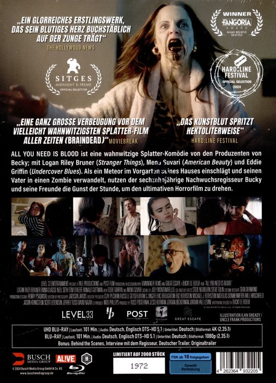Produktbild: All You Need Is Blood - UHD 2-Disc Limited Edition Mediabook (4K Ultra HD + Blu-ray)