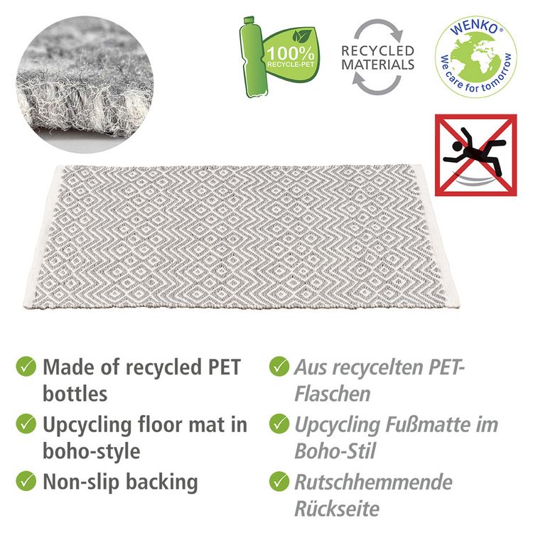 Produktbild: Badematte Mod. Abai, 50 x 80 cm, hergestellt aus recycelten PET-Flaschen