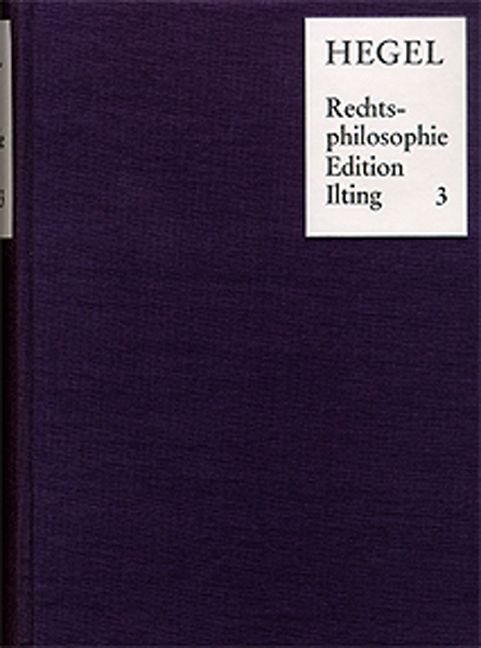Produktbild: Vorlesungen &uuml;ber Rechtsphilosophie 1818-1831 / Band 3