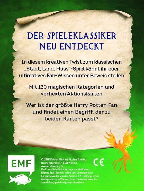 Produktbild: Kartenspiel: Stadt, Land, Extreme &ndash; Das inoffizielle Spiel f&uuml;r Harry Potter-Fans mit 128 Karten