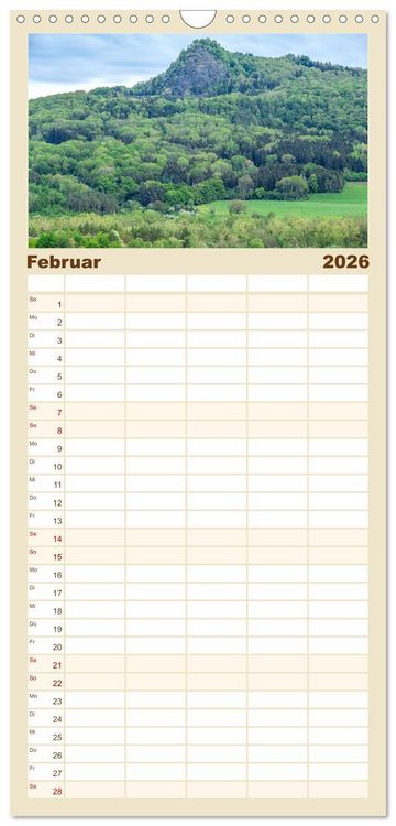 Produktbild: Familienplaner 2026 - HEGAUBERGE mit 5 Spalten (Wandkalender, 21 x 45 cm) CALVENDO