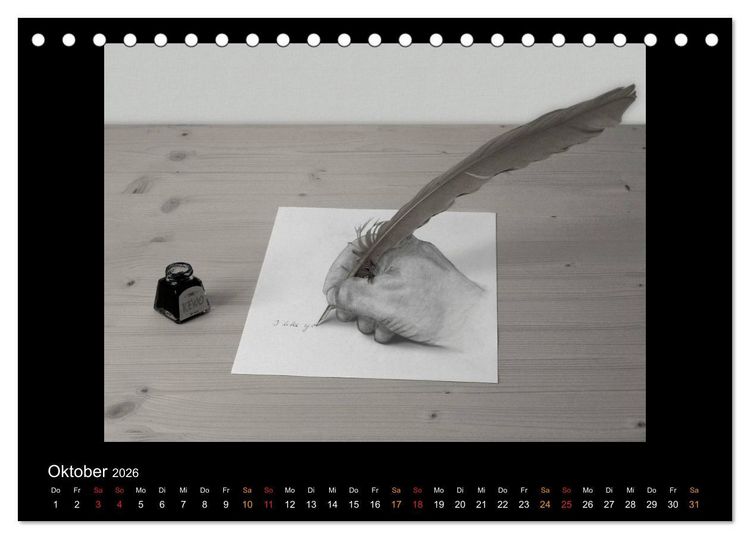 Produktbild: optische T&auml;uschungen 2026 (Tischkalender 2026 DIN A5 quer), CALVENDO Monatskalender