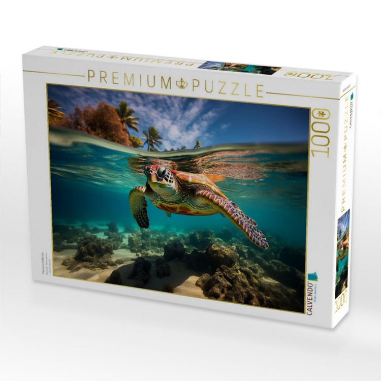 Produktbild: CALVENDO Puzzle Meeresschildkr&ouml;te | 1000 Teile Lege-Gr&ouml;&szlig;e 64x48cm Foto-Puzzle f&uuml;r gl&uuml;ckliche Stunden