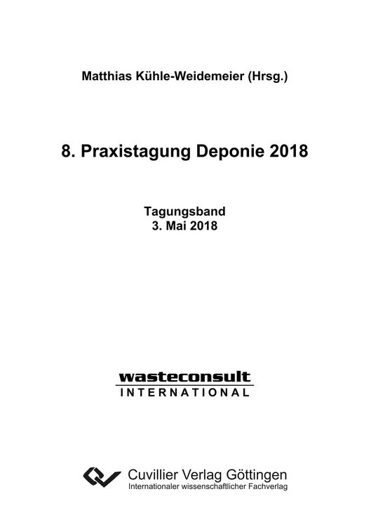 Produktbild: 8. Praxistagung Deponie 2018