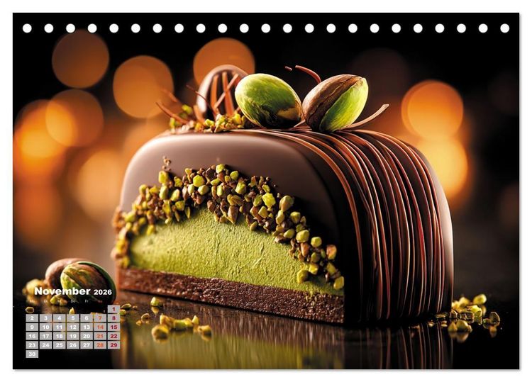 Produktbild: S&uuml;&szlig;e Verf&uuml;hrungen - Exquisite Desserts (Tischkalender 2026 DIN A5 quer), CALVENDO Monatskalender